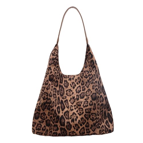 Straw Hobo Bag for Women 2026 Boho Woven Beach Purse Large Summer Straw Tote with Lining Black Raffia Shoulder Bag | straw material - color: Leopard Purses-brown
