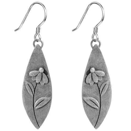 Boho Earrings, Statement Earrings, Teardrop Sunflower Earrings, Dangle Ethnic Earrings for Women, Handmade Bohemian Trendy Boho Vintage Jewelry - style: Flower 02