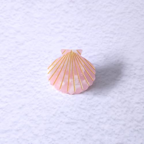 Shell Claw Clip,Acetate Hair Clips,Small Hair Clips for Women,Pink - color: Pink