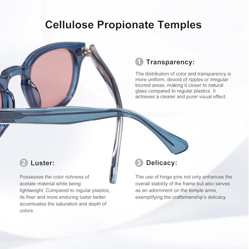 SOJOS Retro Small Round Sunglasses for Men Women Trendy Circle Style UV400 Lenses Unisex Sun Glasses SJ2251 - color: Navy Blue/Light Red