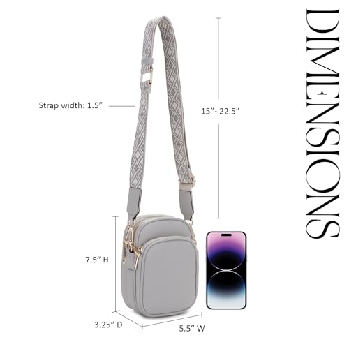 Mali+Lili, Josie Triple Zip Crossbody Bag - color: Grey