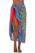 SHU-SHI Sarong Wraps for Women Long Beach Cover ups Pareo Bathing Suit Wrap Skirt Mandala Sarongs Coverup - color: Red