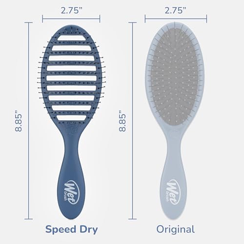 Wet Brush Speed Dry Hair Brush, Elemental Blue, Vented Design & Soft HeatFlex Bristles, Blow Dry Safe, Ergonomic Handle Manages Tangles & Uncontrollable Strands, Pain-Free Hair Accessories - color: Elemental Blue, size: 1 Count (Pack of 1)