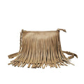 Solene Fringe Crossbody Shoulder Bag with Strap, Tassel Messenger bag, Country Style Western Fringe Purse for Women - color: Stone