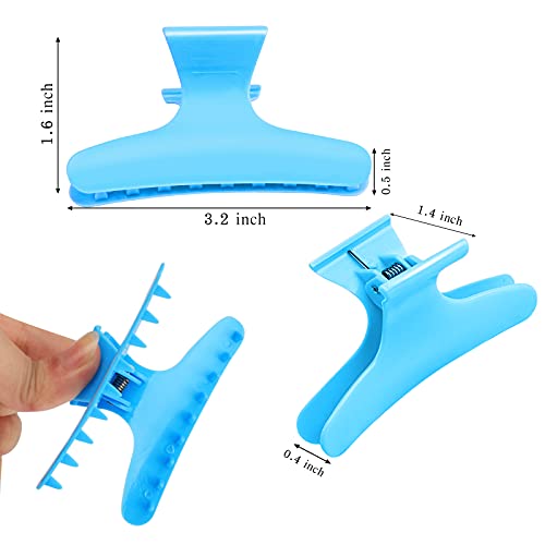 Ondder 12 Pack Butterfly Hair Clamps Clips Hair Claw Clips Salon Pro Section Clip for Styling Sectioning Cutting Coloring Hair Clips Hairdressing Salon Tool Hair Accessories for Women Girls - color: 6 Pink + 6 Blue