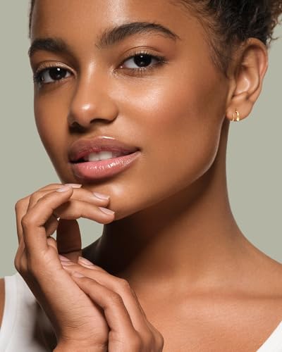 Tiny Double Hoop Earring S925 Sterling Silver Small Hammer Texture Hoop Hypoallergenic Twist Spiral Earrings for Women - Sliver & Gold - color: Gold