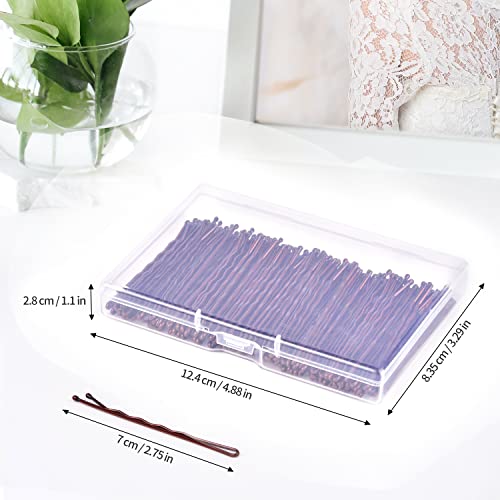 Large Bobby Pins Brown,MORGLES 2.75" Jumbo Hair Pins Brown Long bobby Pins for Thick Hair for Women Girls with Box-120 count - color: Brown