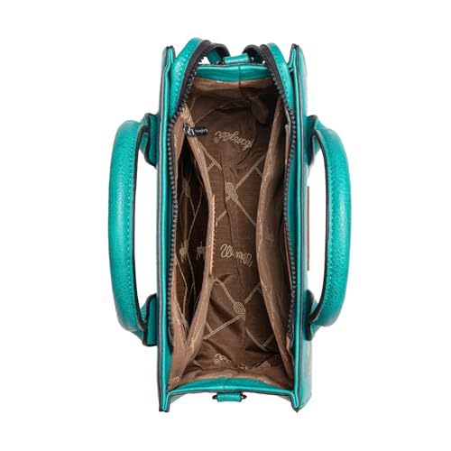 Wrangler Tote Bag for Women Western Purse and Aztec Satchel Handbag - color: Aztec Turquoise