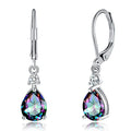 CiNily Teardrop Leverback Dangle Earrings for Women Hypoallergenic 14K Gold Plated Cubic Zircon Drop Earrings Fashion Crystal Earrings for Girls Jewelry Christmas Gifts - color: Dangle