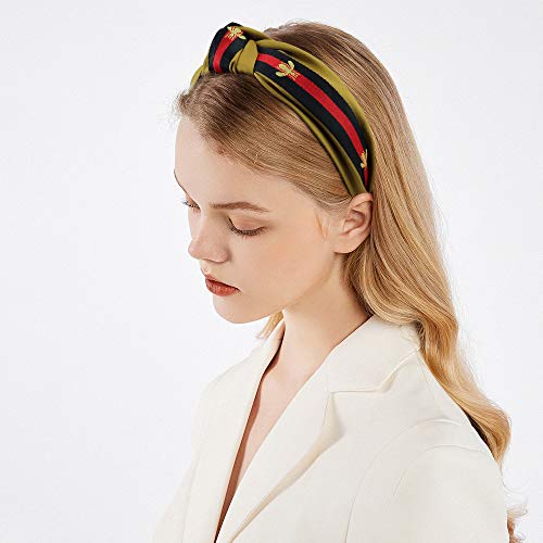 NODG 4 Pieces Knotted Headbands Turban for Women Wide Boho Diademas Para Mujer Womens Hair Knot Gift