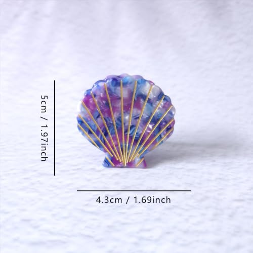 Shell Claw Clip,Acetate Hair Clips,Small Hair Clips for Women,Marble Purple - color: Marble Purple
