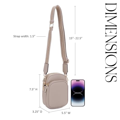 Mali+Lili, Josie Triple Zip Crossbody Bag - color: Webbing_stone
