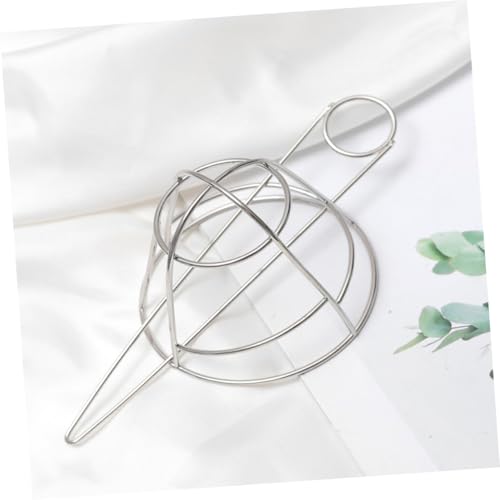 Metal Hair Bun Cage Fork Stick Silver Hollow Hairpin Hair Holder for Women