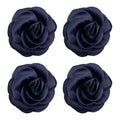 Sanrich Women's Brooches 4pcs Rose Flower Hair Clip Mexican Hair Flowers Clips Hairpin Brooch Tea Party Hats Headpieces (navy blue) - color: navy blue
