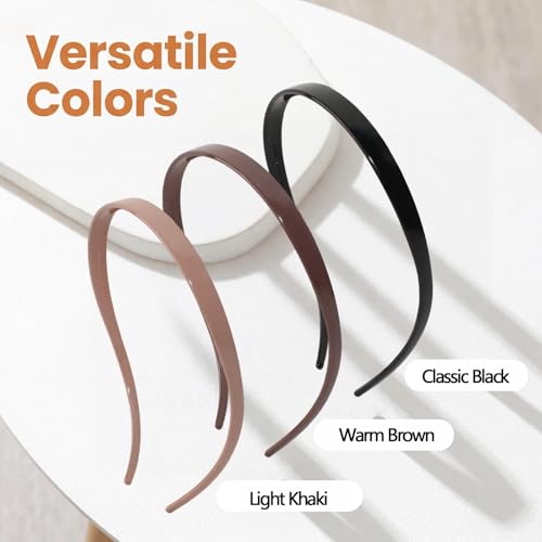 3 Pack Glasses Headbands for Women, Hairband Designed for Eyewear, Fashion Skinny Headbands-Neutral - color: Polished - 3 Colors01