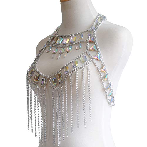 Women's Sexy Suit Body Chain - color: Silvery Color-A-Bra chain -3