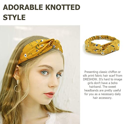 DRESHOW 16 Pack Turban Headbands for Women Elastic Back Twisted Hair Bands Face Vintage Cross Head Wrap Hair Accessories - color: 16 Pack：vintage Criss Cross B