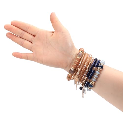 Bohemia Bracelets for Women Vintage Stackable Beads Bracelets Charm Stretch Beach Jewelry - color: Color 45