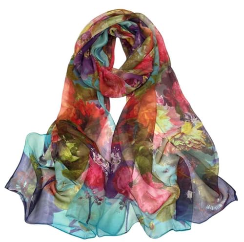 Xyueanlo Scarfs for Women Fashion Scarves Print Pattern Lightweight Sunscreen Scarf Wraps Shawls - color: Green