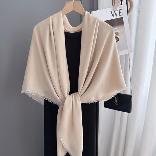 K-Elewon Large Square Scarf 51" Cotton and Linen Hand feel Scarf Fashion Scarves Hair Wrapping Scarfs Neck Scarves for Women - color: H2309
