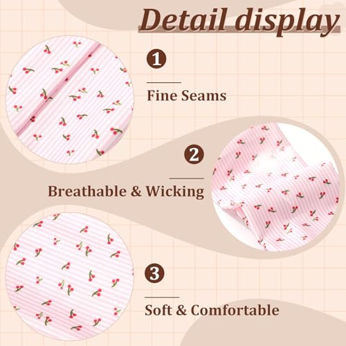 AWAYTR 6Pcs Wide Headbands for Women Non Slip Soft Elastic Hair Bands for Women's Hair for Workout Sports - color: Pink Print