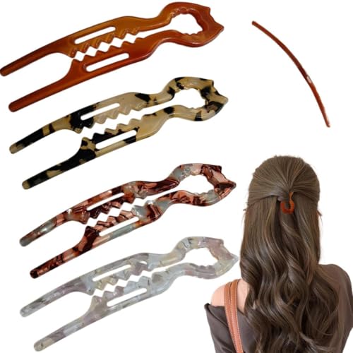 4 Pcs French Hair Pin, Elegant Hair Accessories, French Twist Hair Pin for Women Girls, Elegant Hair Clips for Everyday Use