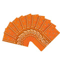 Vamqor 100% Cotton 10 Pack Fine Bandanas - color: Orange