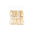 12 Pairs Chunky Gold Hoop Earrings for Women Trendy, Gold Plated Lightweight Hypoallergenic Stack, Thick Open Twisted Huggie Hoops Earring Set - color: 12 Pairs Gold Big Dainty