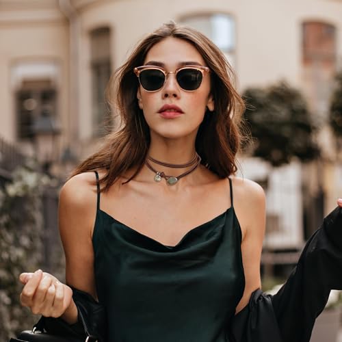 HUASAI Choker Necklace for Women Boho Necklaces Country Concert Outfits for Women Layered Western Choker Necklace Boho Cowgirl Jewelry Accessories Dress - color: A:Boho Choker Necklace