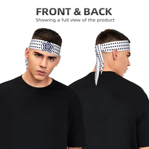 Sports Tie Headband Bandana Running Athletic Sweat Band Elastic Adjustable Sport Head Tie for Men Women Head Ties Ninja Tie Headbands Tennis Sweatbands Soccer Basketball Teams Running Head Band - color: Warrior