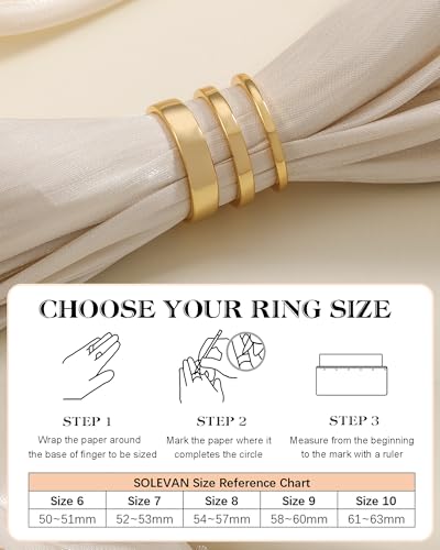 Silver Gold Rings for Women Non Tarnish 14K Gold Plated Stackable Rings for Women Stacking Thumb Pinky Eternity Cubic Zirconia Engagement Wedding Band Ring Set Woman Jewelry 1.5mm 2.5mm 5mm - color: A-Gold Band Rings