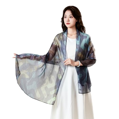 Lightweight Chiffon Scarf for Women 25x70 Inches – Sheer Summer Shawl Wrap, Boho Head Scarf, Travel Beach Cover Up, Elegant Evening Dresses Accessory