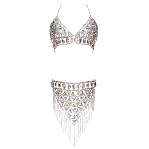 Women's Sexy Suit Body Chain - color: Silvery Color Body Chain Suit-099-2