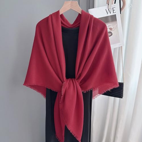 K-Elewon Large Square Scarf 51" Cotton and Linen Hand feel Scarf Fashion Scarves Hair Wrapping Scarfs Neck Scarves for Women - color: H2313