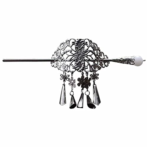 2 Pcs Vintage Hiar Clip with Stick Tassel Hair Pin Hair Slide Metal Hair Bun Holder Hair Barrette Hair Accessories for Women and Girls