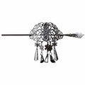 2 Pcs Vintage Hiar Clip with Stick Tassel Hair Pin Hair Slide Metal Hair Bun Holder Hair Barrette Hair Accessories for Women and Girls