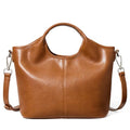 BOSTANTEN Vegan Leather Purses for Women Soft Top Handle Satchel Crossbody Zipper Handbag with Detachable Shoulder Strap - color: Brown