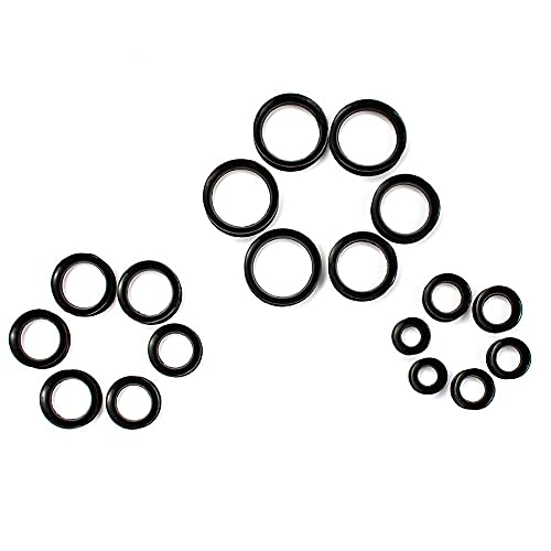 WBRWP 20/28pcs Ear Stretching kit Set: Hollow Hard/Soft Silicone Plugs and Tunnels Ear Expander Gauges Stretcher Body Piercing Jewelry - style: 20pcs Thin/Black