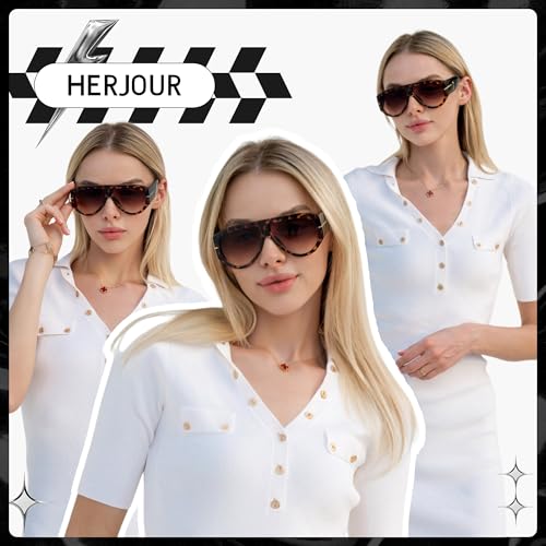 Oversized Retro Aviator Sunglasses Womens Mens 70s Classic Vintage Sun Glasses AR82227 - color: Deep Black+tortoise/Grey