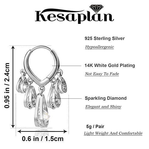 Huggie Earrings for Women 14K Gold Plated Earrings Dainty Statement Sterling Silver Cute Dangle Earring Hypoallergenic Huggie Hoop Earrings for Wome Trendy Prom Party Jewelry Gift - color: 3-silver