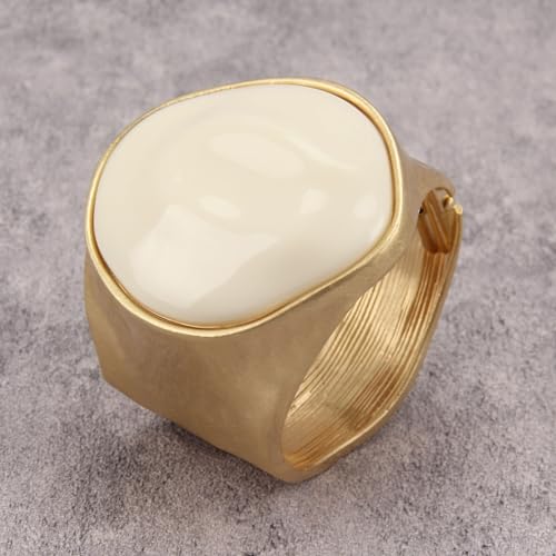 Chunky Gold Bracelet Trendy Gold Cuff Bracelets for Women Statement Silver Arm Cuffs Bangles Arm Punk Jewelry Accessories - style: Gold Chunky Bangles
