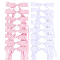 WORTL Hair Bows Clips Coquette Ribbon Bowknot with Long Tail Princess Hair Bows French Barrettes Hair Accessories for Women Girls 16PCS (Pink, White) - color: Pink, White