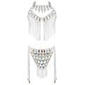 Women's Sexy Suit Body Chain - color: Silvery Color-A-Body Chain Suit-3