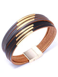 Long tiantian Boho Bracelets for Women Western Jewelry for Women Leather Wrap Bracelets Stackable Bangle Western Outfit for Women - color: hang loose bracelet(grey)