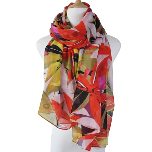Boho Scarf for Women Lightweight Summer Scarves Fashion Shawl Wrap - color: Cr-d06