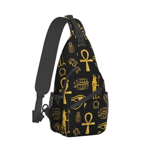 Sling Backpack For Men Hiking Daypack Crossbody Shoulder Bag Travel Chest Pack | Hiking - color: Ankh,cross