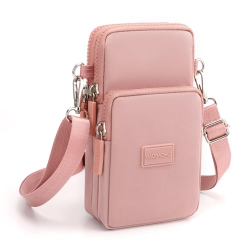 JANKS Small Crossbody Bags for Women Mini Cell Phone Purses Handbag Shoulder Bag - color: E-pink