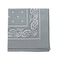 Motique Accessories 22 Inch Cotton Paisley Bandana - color: Light Grey