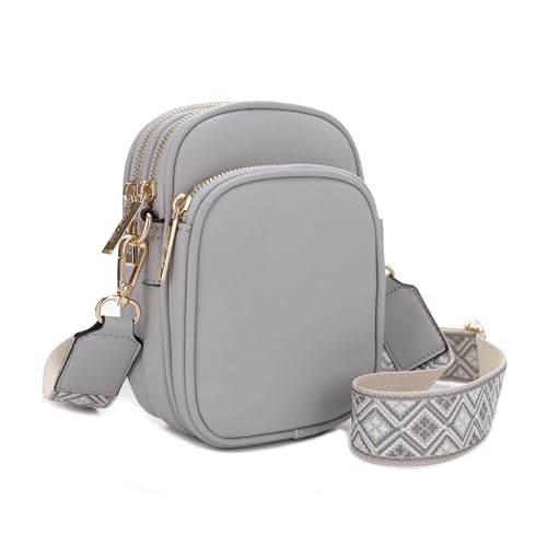 Mali+Lili, Josie Triple Zip Crossbody Bag - color: Grey