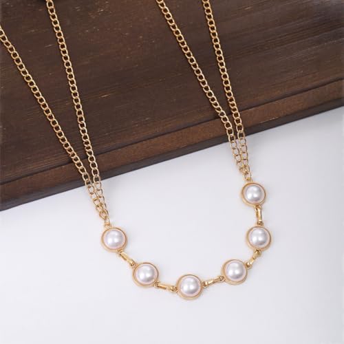 Bohemian Fake Pearl Bikini Body Chain for Women Adjustable Waterproof Belly Waist Jewelry Layered Cubic Zirconia Swimsuits Beach Chains Summer Festival Mermaid Party Accessories - style: Style-C